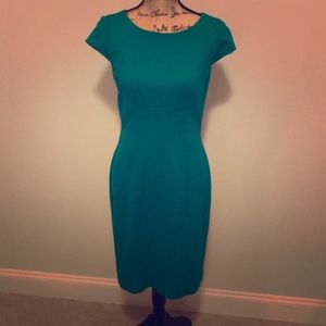 Green White House Black Market Dress